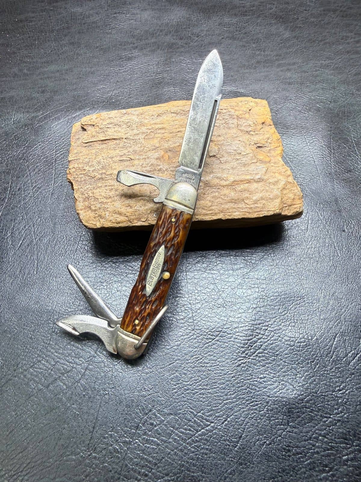 Vintage Buster Brown Brown Shoe Company 4-Blade Scout Knife