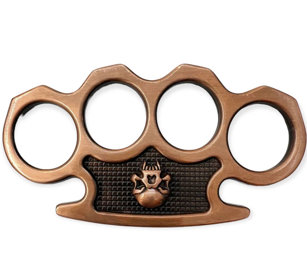 Heavy Duty Skull Knuckle Buckle Paperweight - Antique Brass