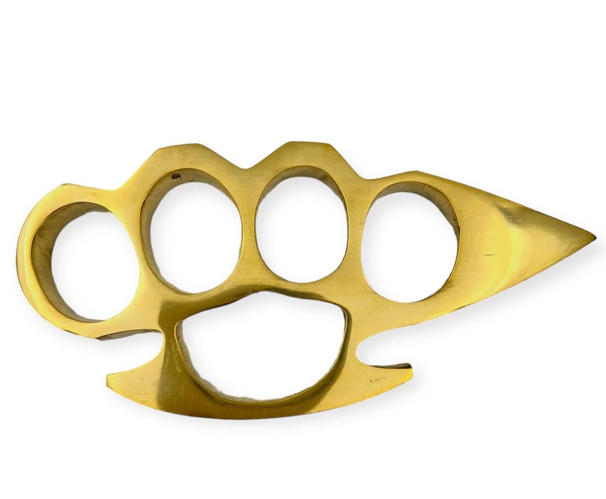 Real Brass Four Finger Spike Knuckle