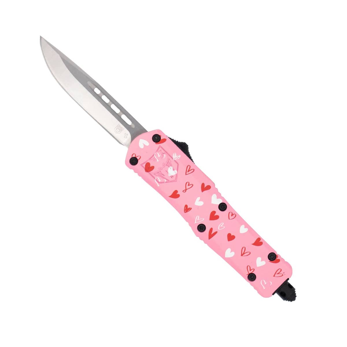 CobraTec Small FS-3 OTF Pink Love Warrior Cerakote D2 Drop Point