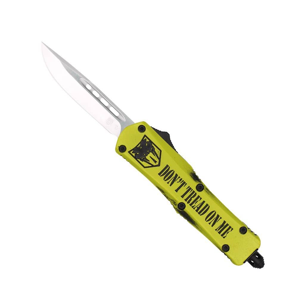 CobraTec Small FS-3 OTF Don't Tread on Me Cerakote D2 Drop Point