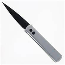 Pro-Tech Godfather Automatic Knife – Silver Aluminum Handle, Black 154CM Blade (921-SILVER) — image 1 of 1