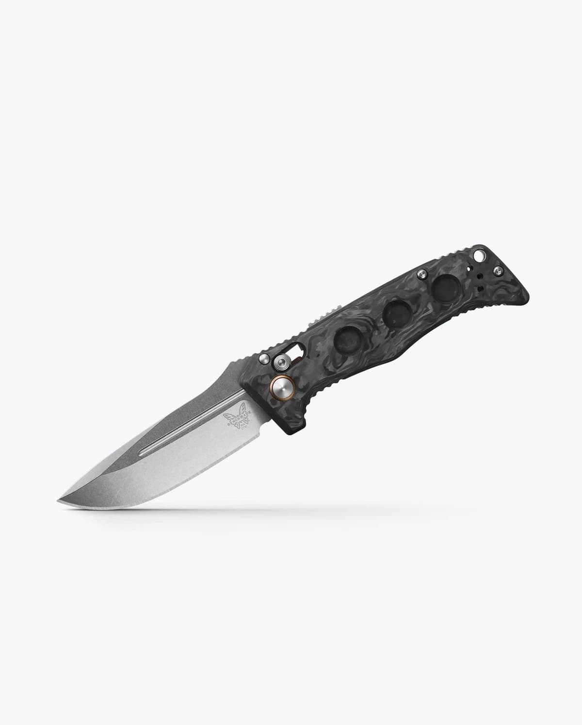 Benchmade 2730-03 Mini Auto Adamas Marbled Carbon Fiber MagnaCut thumbnail 2