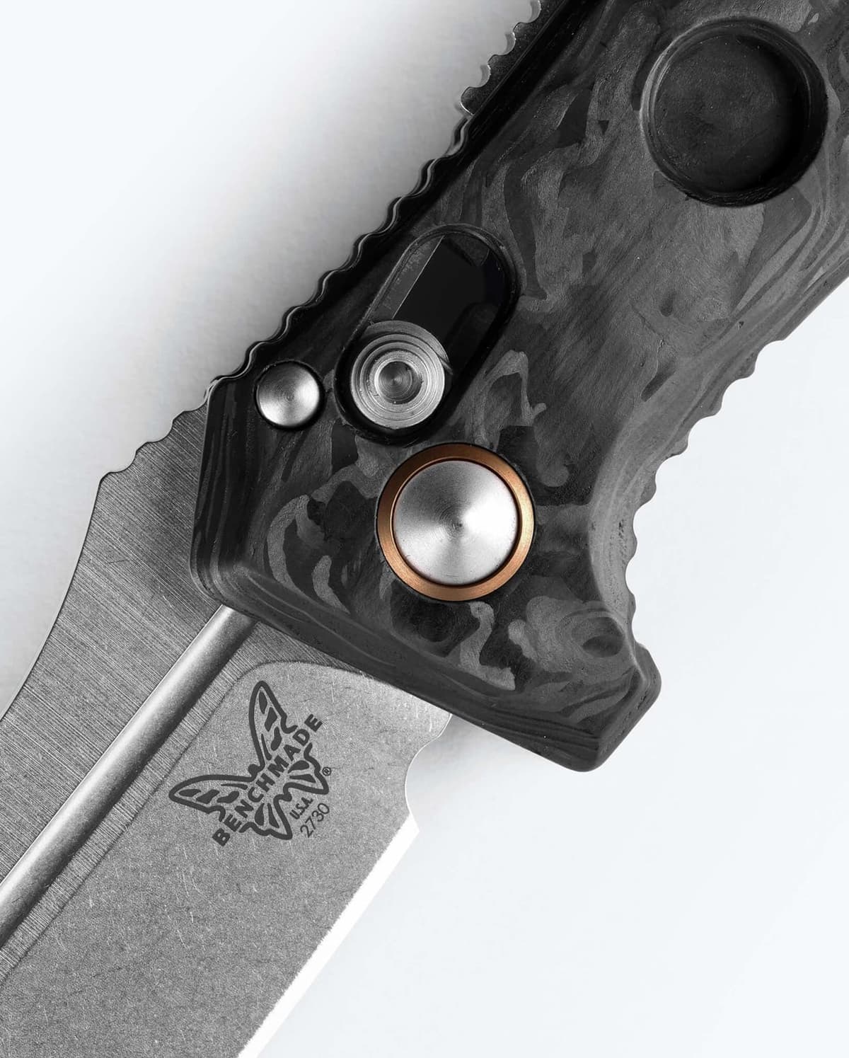 Benchmade 2730-03 Mini Auto Adamas Marbled Carbon Fiber MagnaCut thumbnail 5