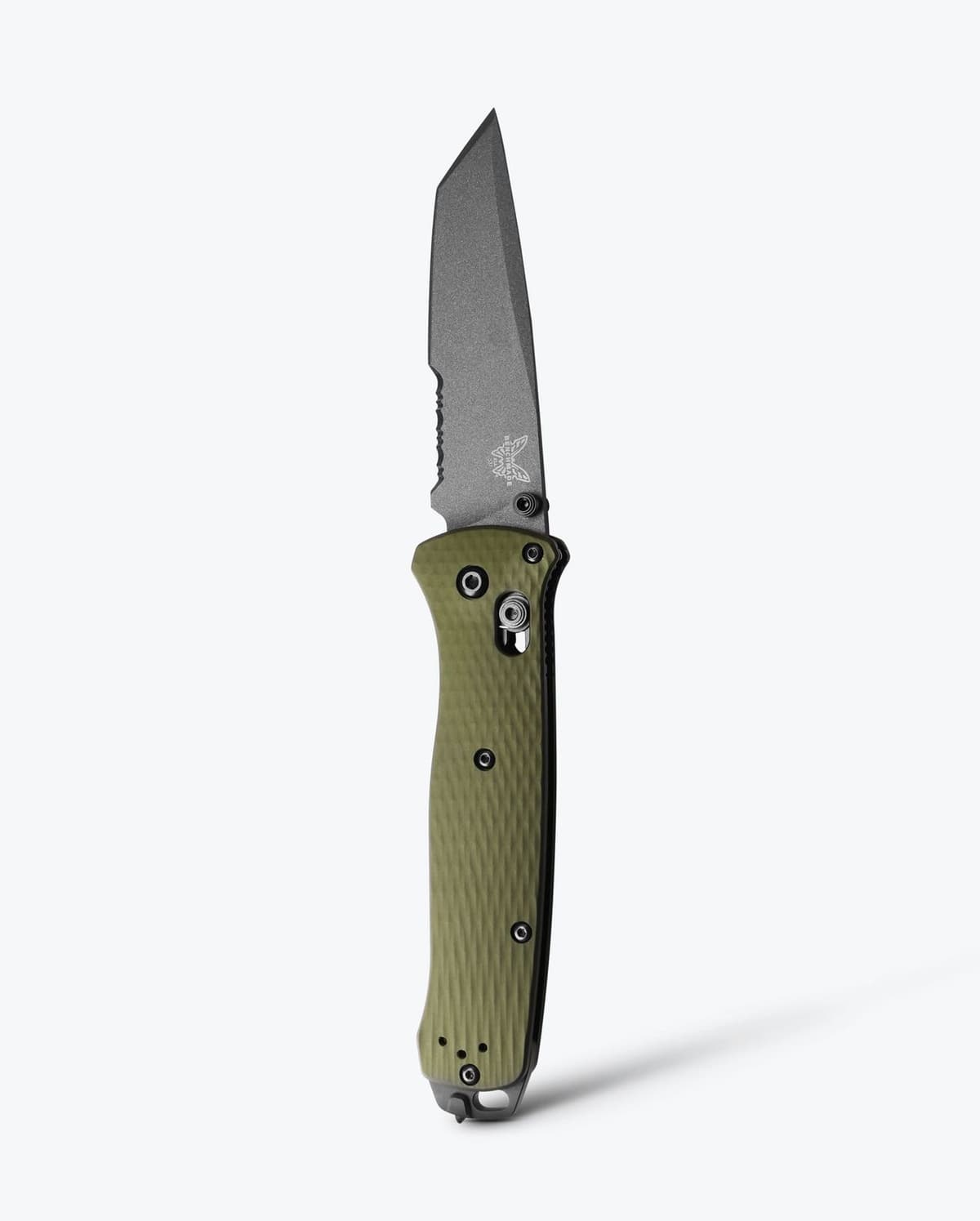Benchmade 537SGY-1 Bailout Woodland Green Aluminum M4 Partially Serrated — image 1 of 6