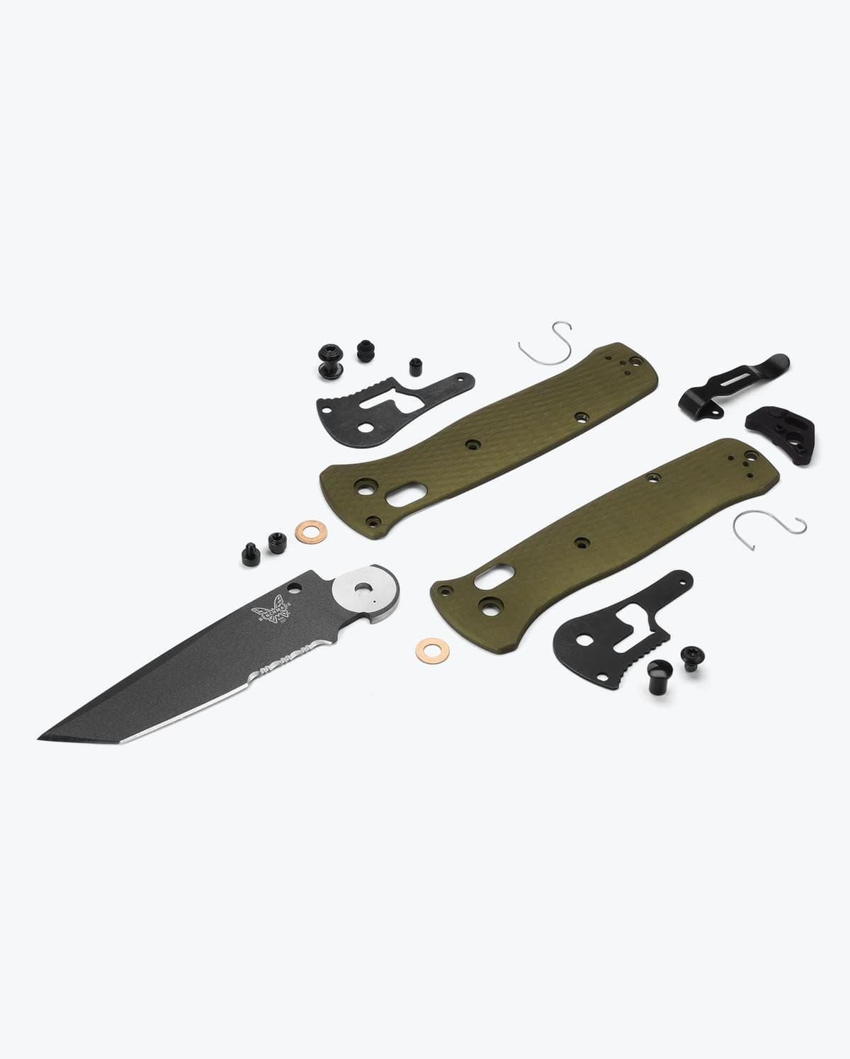 Benchmade 537SGY-1 Bailout Woodland Green Aluminum M4 Partially Serrated thumbnail 6