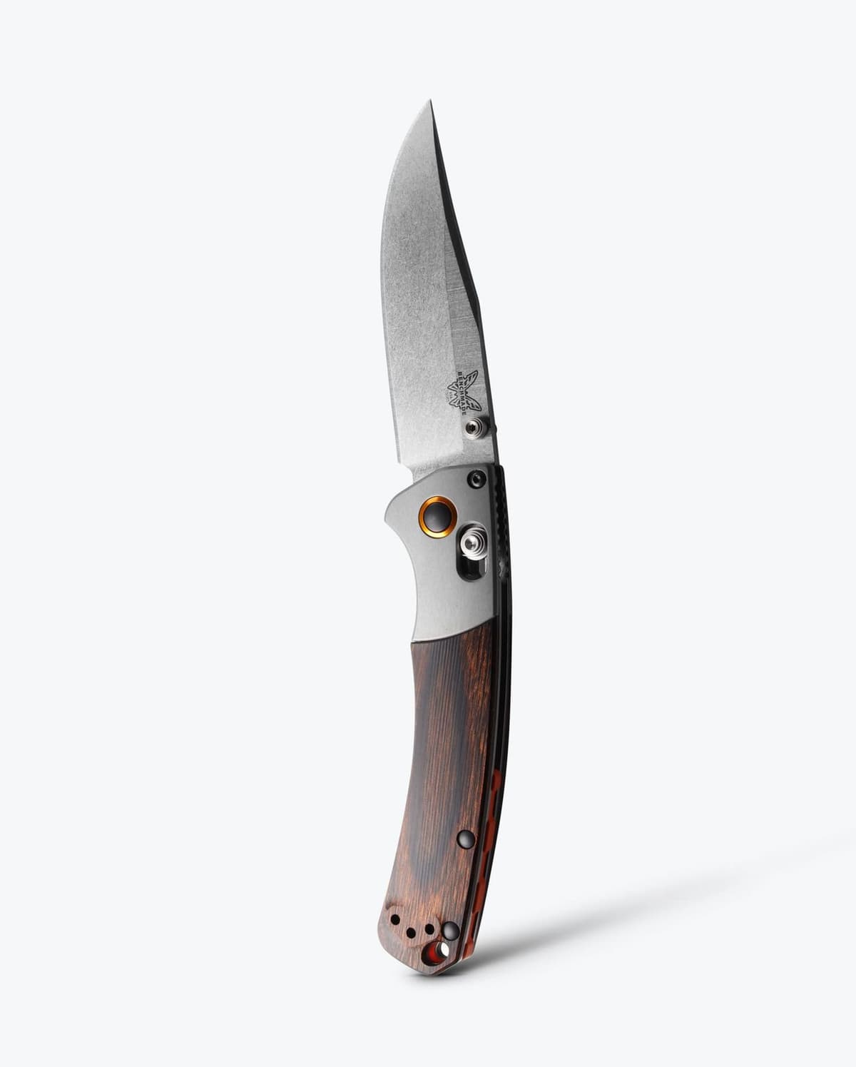 Benchmade 15085-2 Mini Crooked River Gray Aluminum & Wood S30V — image 1 of 6