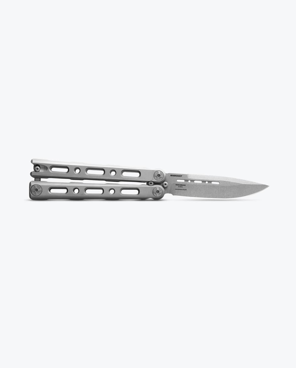 Benchmade 82 Laro Balisong Gray Titanium MagnaCut thumbnail 4