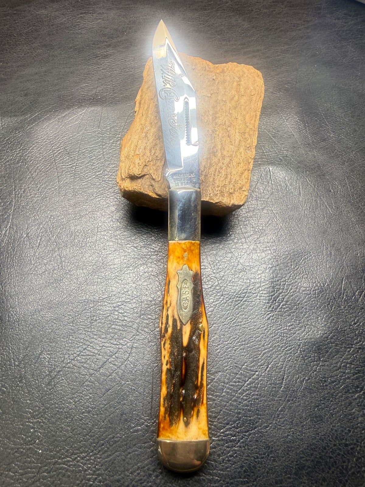 W.R. Case & Sons Tested XX 51050 SAB – 1991 Case Classic Stag Coke Bottle Folding Hunter — image 1 of 2