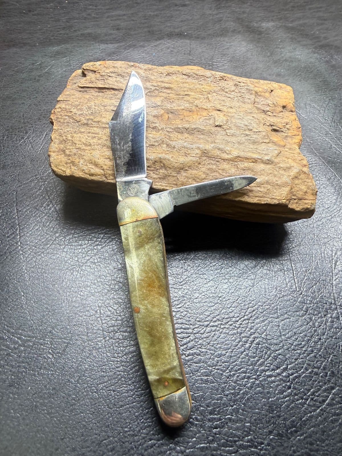 Valley Forge Cutlery Two-Blade Jack – Green Celluloid, VF Stamp thumbnail 2