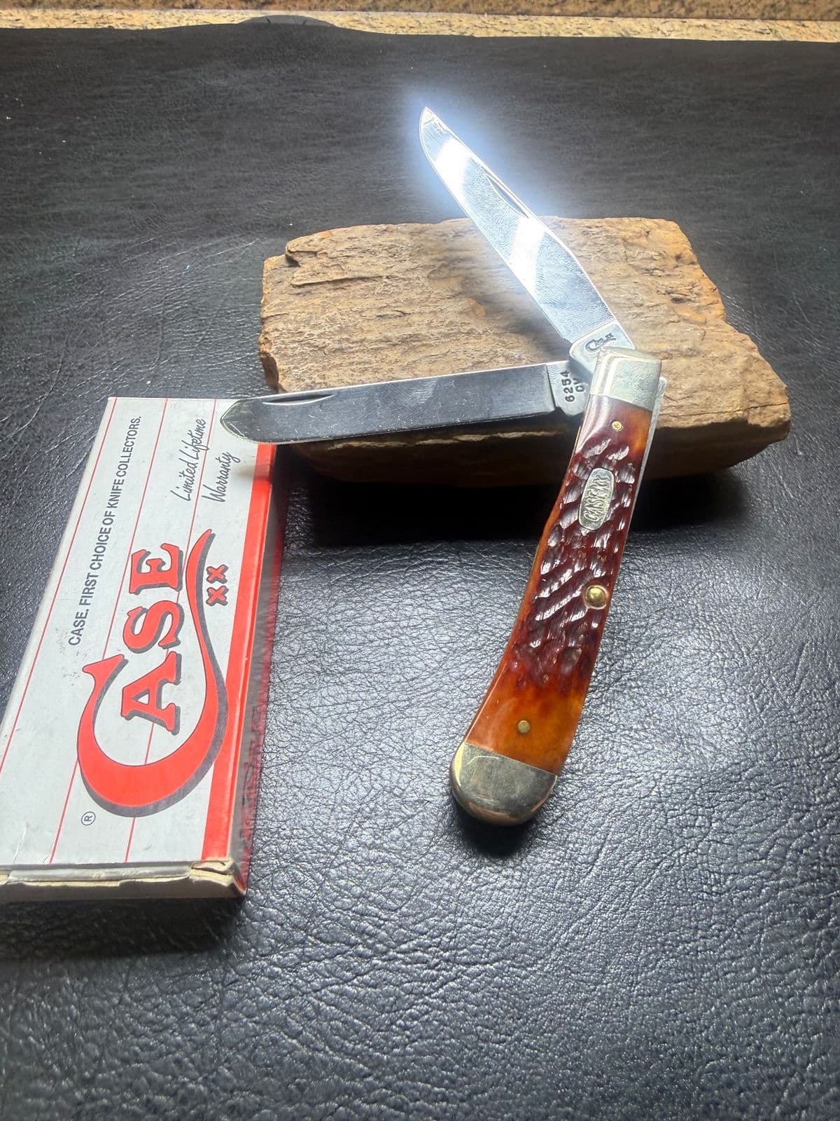 Case XX 6254 CV Trapper, Red Jigged Bone, With Box — image 1 of 2