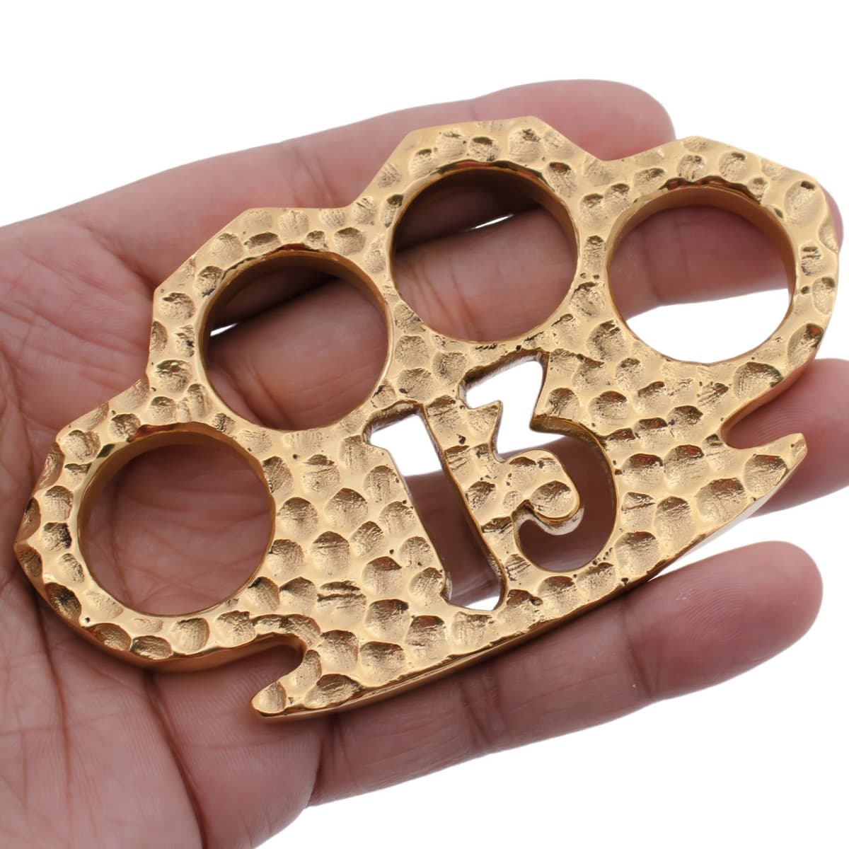 Heavy Duty Real Brass Knuckle Paperweight - 13 Craters — image 1 of 1