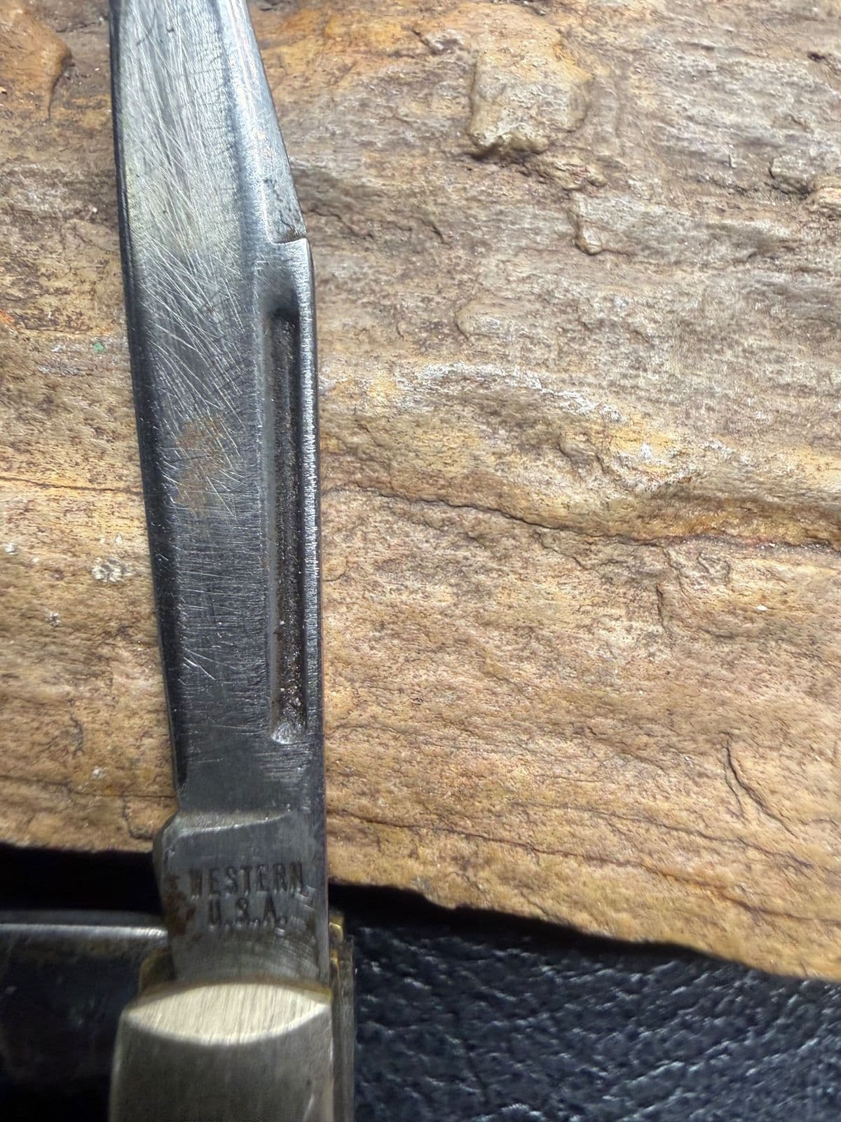 Western 292 2-Blade Pen Knife – Amber Jigged Delrin – Western USA – Vintage thumbnail 2