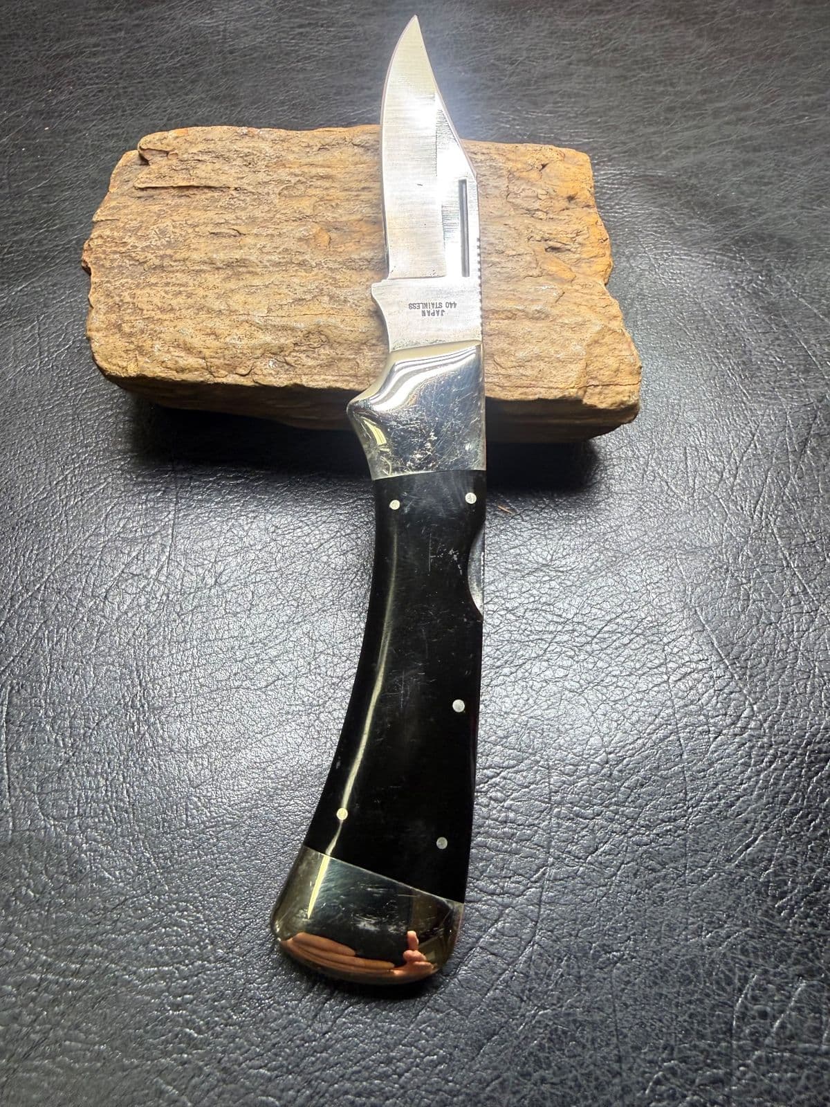 Vintage Japan Lockback Folding Hunter 440 Stainless — image 1 of 1