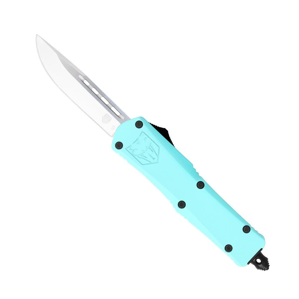 CobraTec Small FS-3 OTF Mint Blue Cerakote D2 Drop Point — image 1 of 3