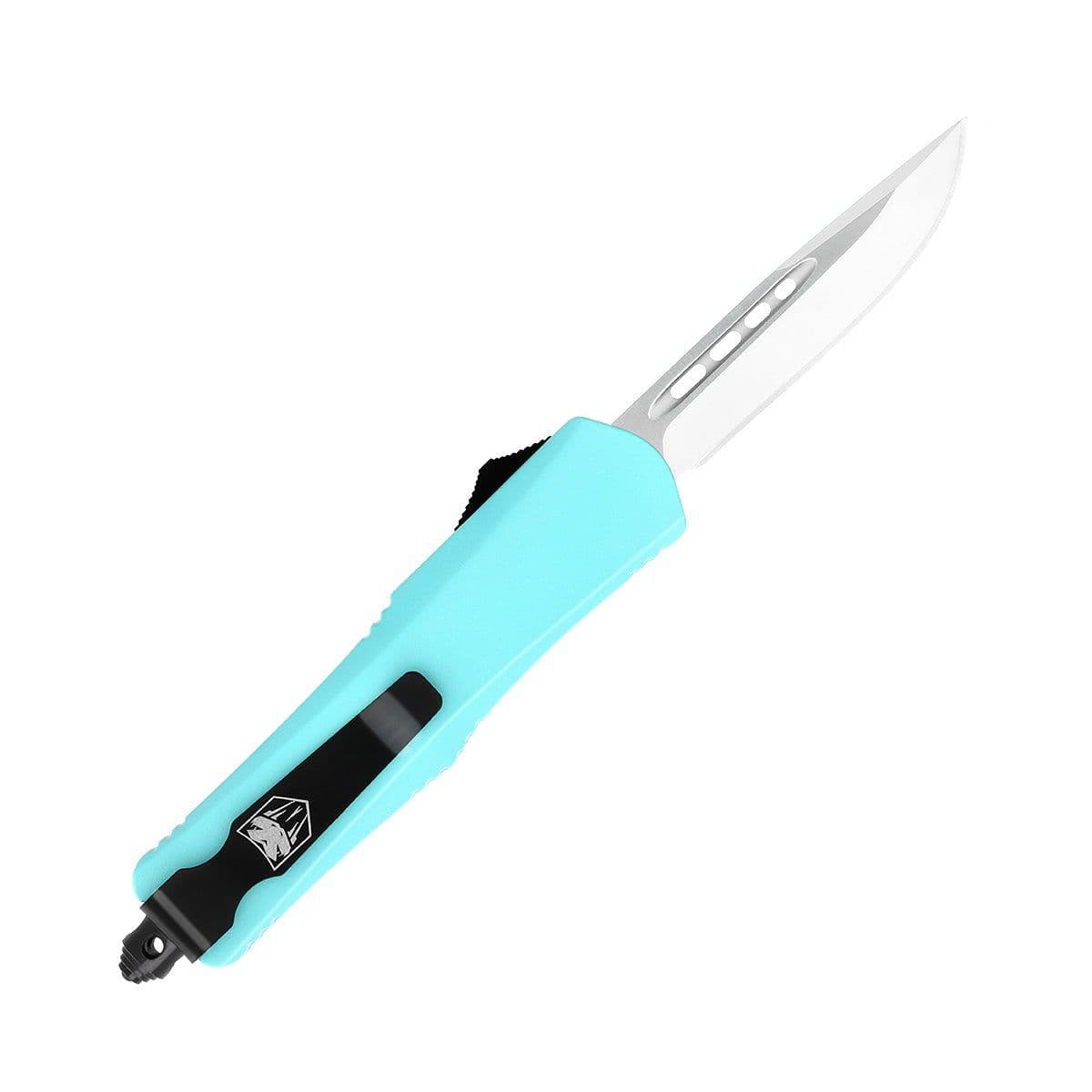 CobraTec Small FS-3 OTF Mint Blue Cerakote D2 Drop Point thumbnail 2