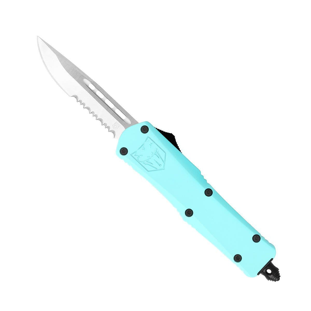 CobraTec Small FS-3 OTF Mint Blue Cerakote D2 Drop Point thumbnail 3