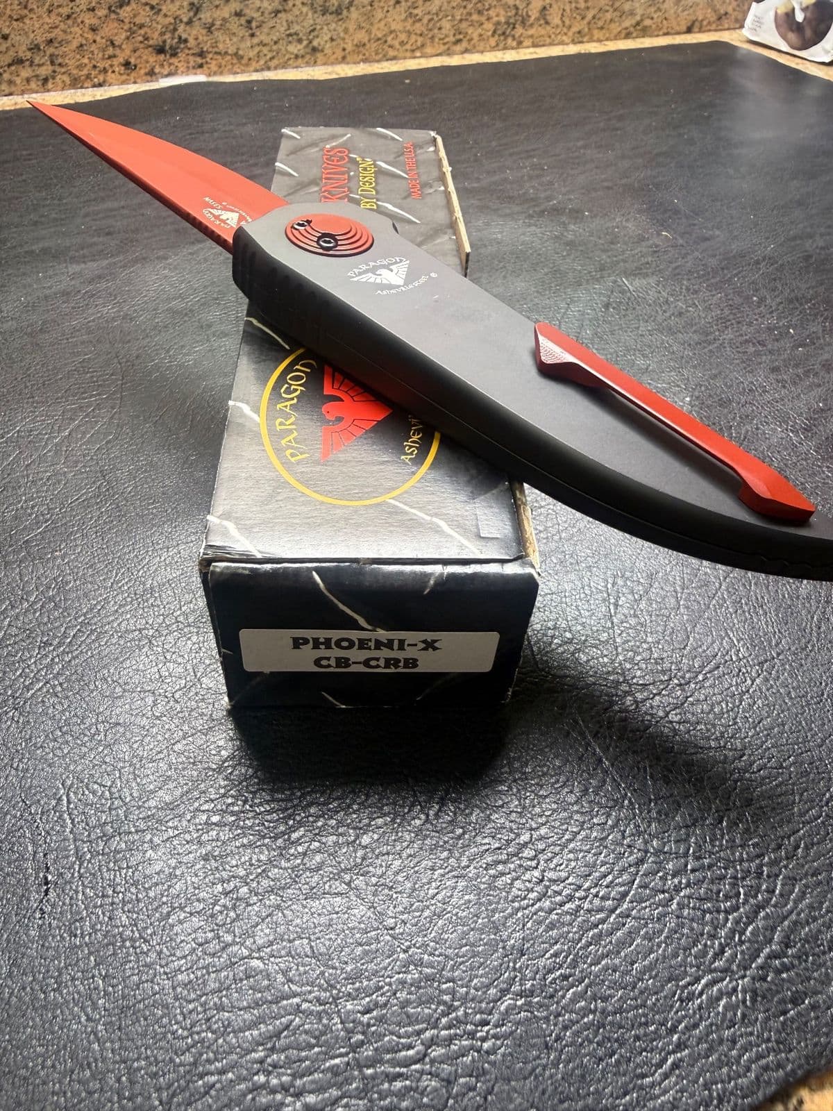 Paragon Phoeni-X Black Cerakote Aluminum (3.8" Red Cerakote S35VN) PHOENI-X-CB-CRB - Pre-Owned thumbnail 2