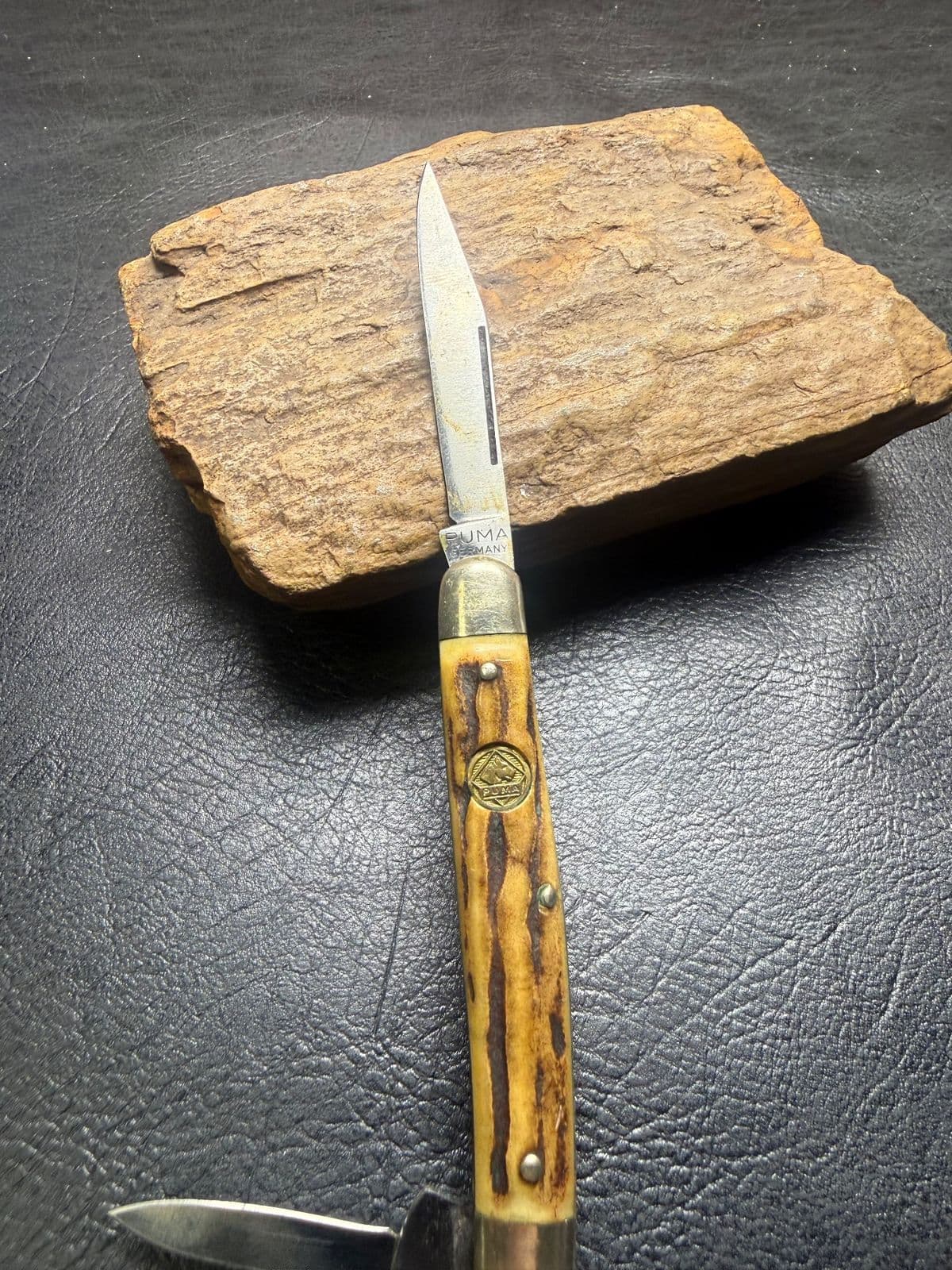 Vintage Puma Germany 2-Blade Genuine Stag Pocket Knife – Pre-1964 — image 1 of 1