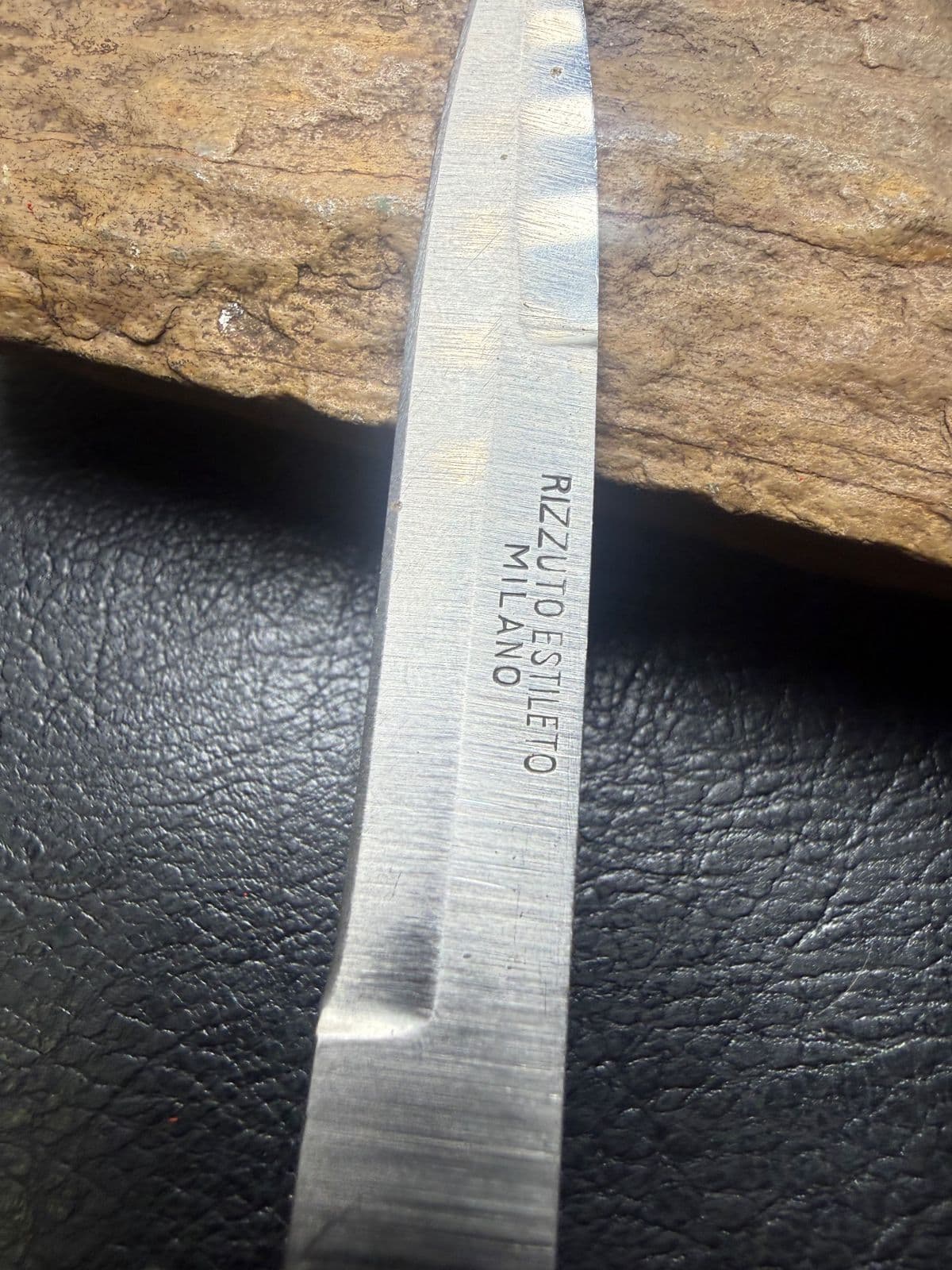 Rizzuto Estileto Milano Swing-Guard Stiletto Switchblade Black - Vintage thumbnail 2