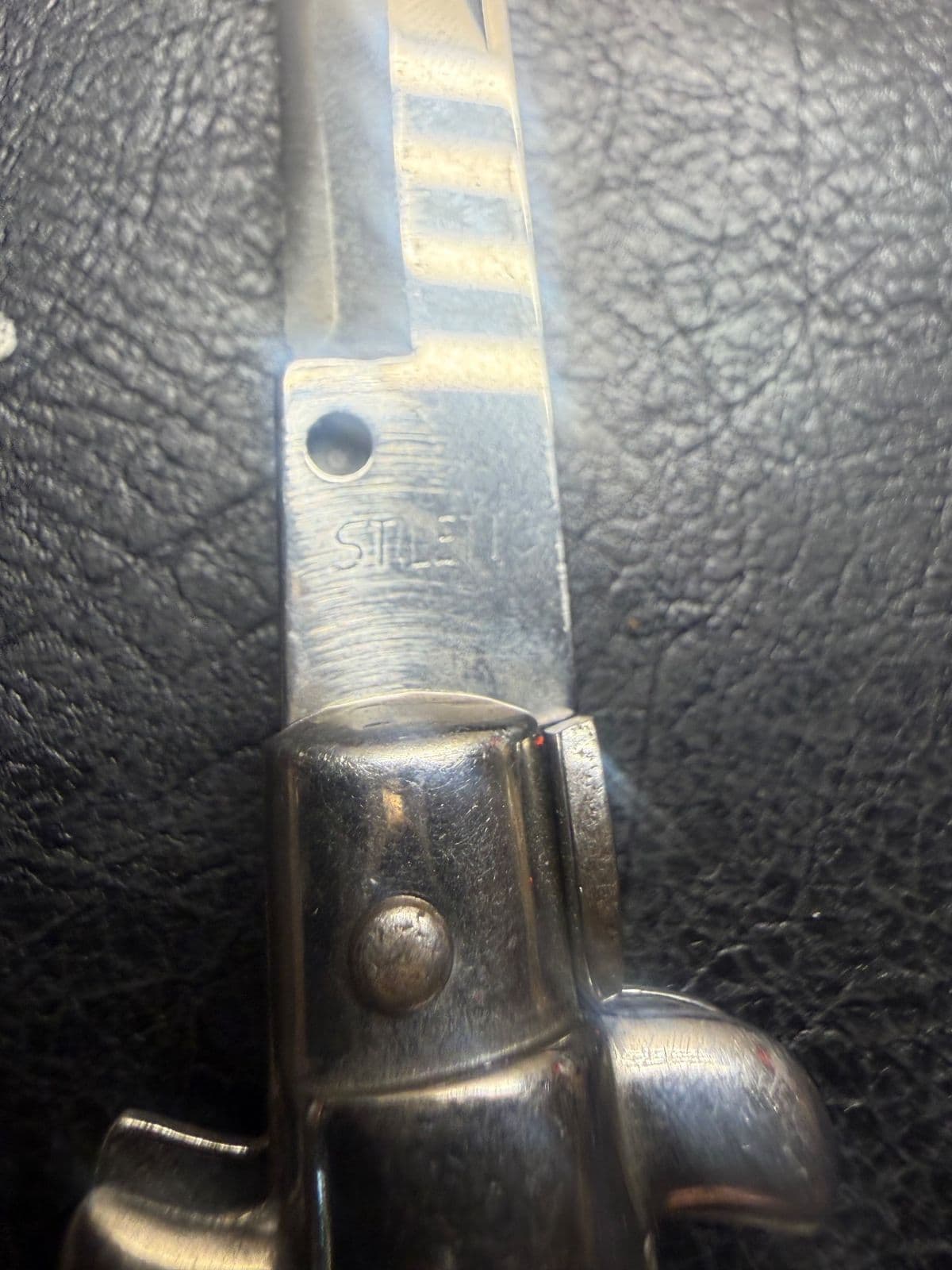 Italian Horn Stiletto Switchblade Inossidabile Italy - Vintage thumbnail 3