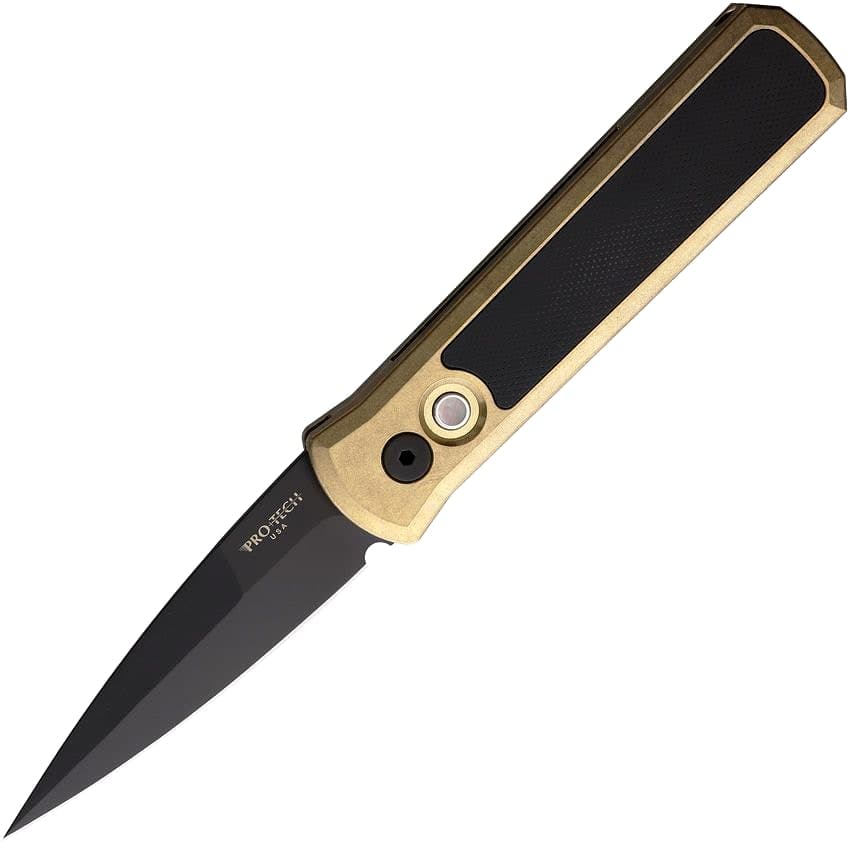 Pro-Tech Godson Automatic Knife – Bronze Handle, Black Blade (Button Lock) — image 1 of 1