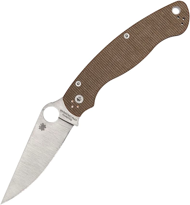 Spyderco Military 2 – CPM Cru-Wear Steel, Brown Canvas Micarta Handle — image 1 of 2