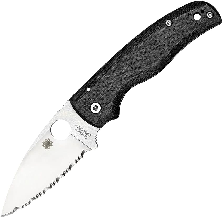 Spyderco Shaman Compression Lock Knife, Black G-10, Fully Serrated (SC229GS) — image 1 of 2