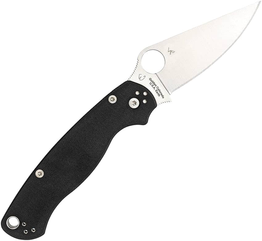 Spyderco Para Military 2 – Black G10, Left Handed (SC81GPLE2)