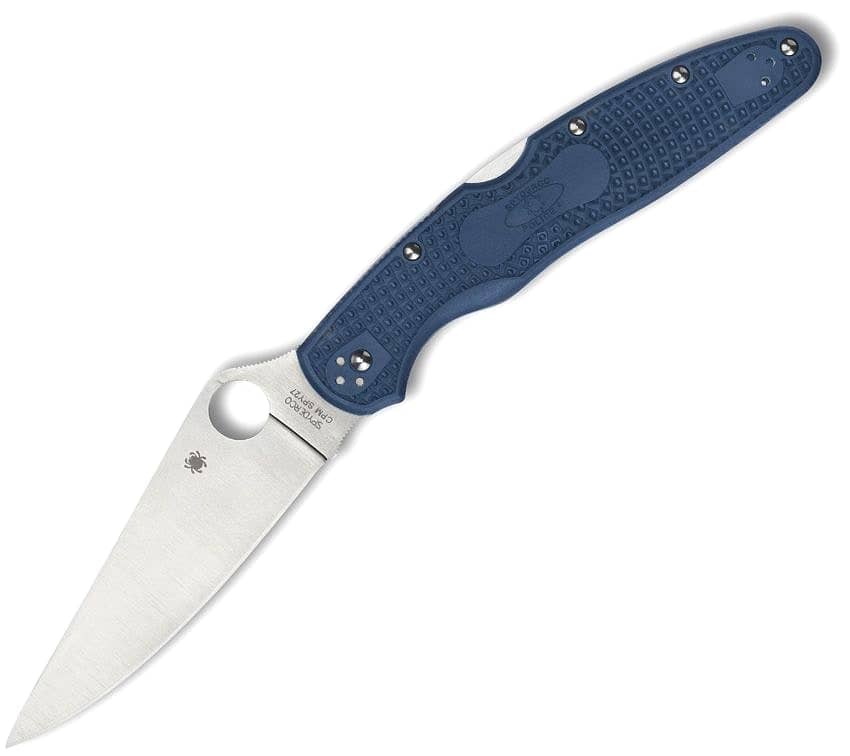 Spyderco Police 4 Lightweight Lockback, Cobalt Blue FRN (SC07PCBL4)