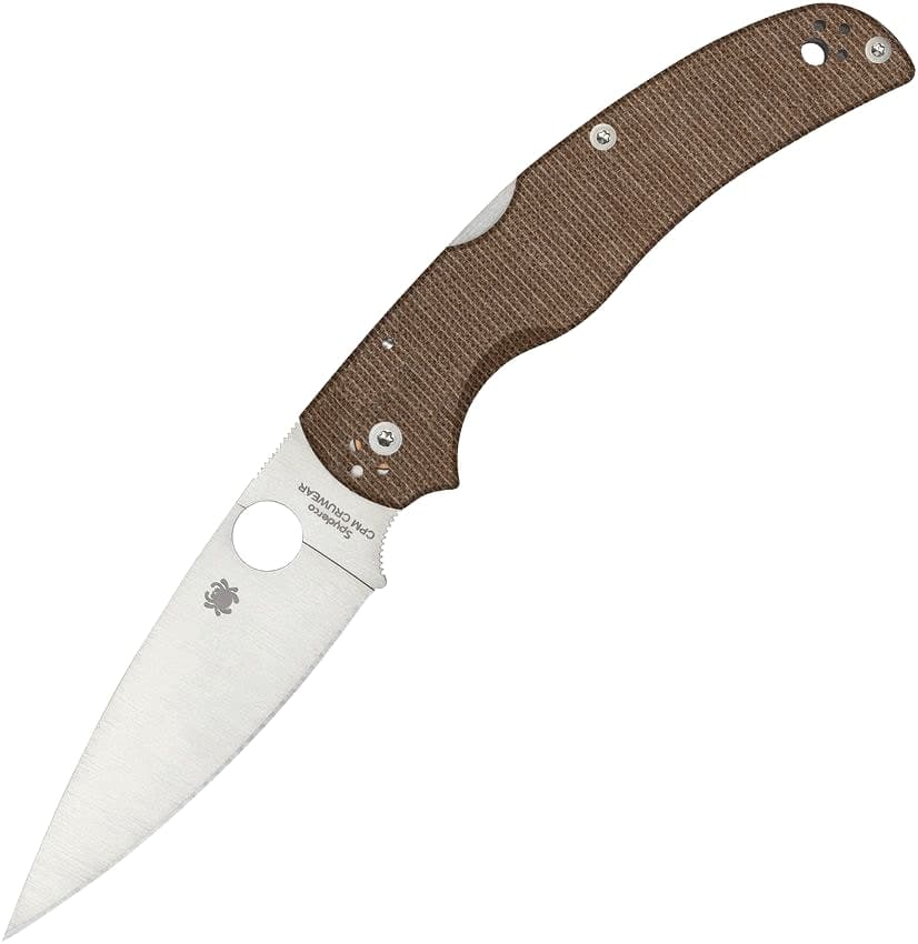 Spyderco Native Chief, Brown Canvas Micarta, CPM Cru-Wear (SC244MPCW) — image 1 of 2