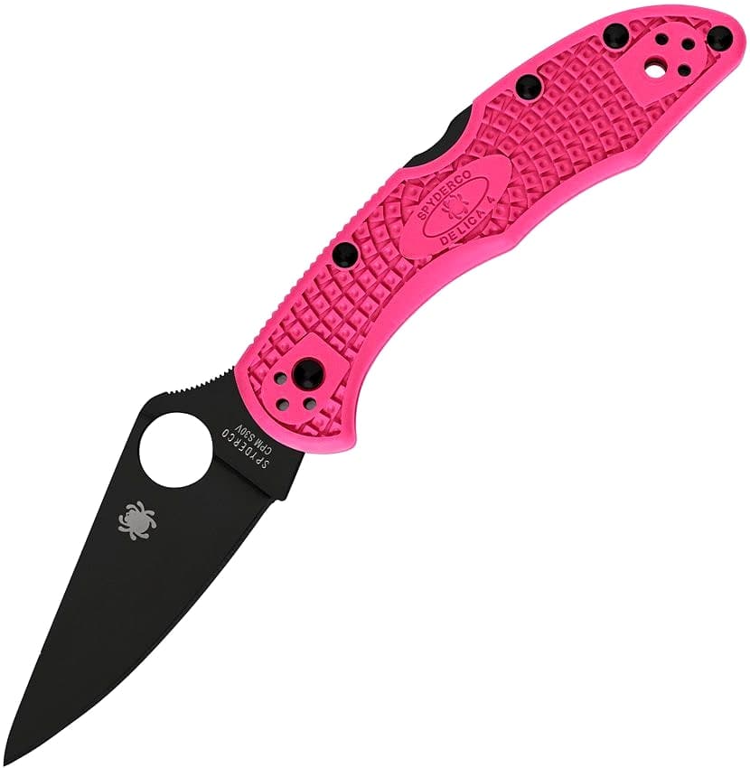 Spyderco Delica 4 Lightweight, Pink Heals Edition, CPM S30V (SC11FPPNS30VBK) — image 1 of 2