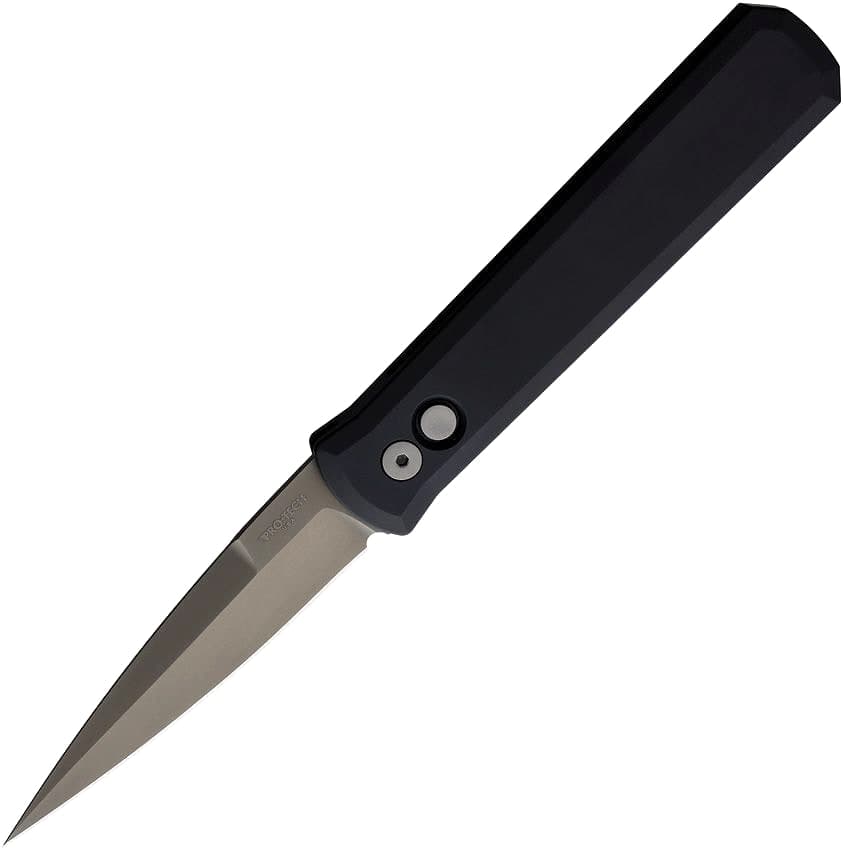 Pro-Tech Godfather Auto, Smoky Gray, Button Lock, PTK921SG — image 1 of 2