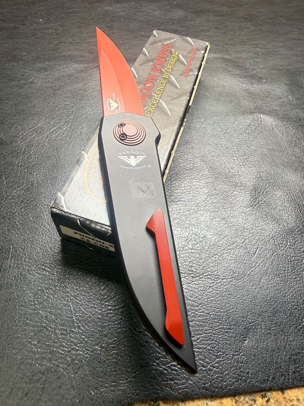 Paragon Phoeni-X Black Cerakote Aluminum (3.8" Red Cerakote S35VN) PHOENI-X-CB-CRB - Pre-Owned — image 1 of 2